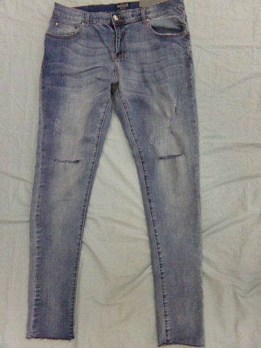 Jeans blu denim - , invecchiato