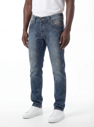 Jeckerson uomo jeans gamba - uomo,