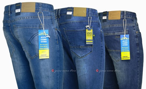 Jeans uomo skinny cotone denim
